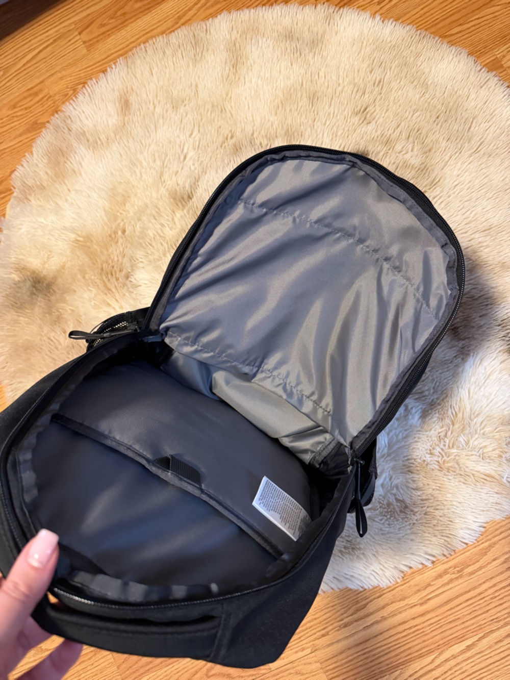 The North Face Jester Backpack - Black with White Logo - Picture 3 of 3